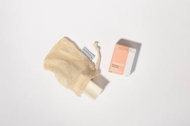 HOPERY Shower Kit Lime-Grapefruit – festes Duschgel & Baumwollsäckchen, plastikfrei