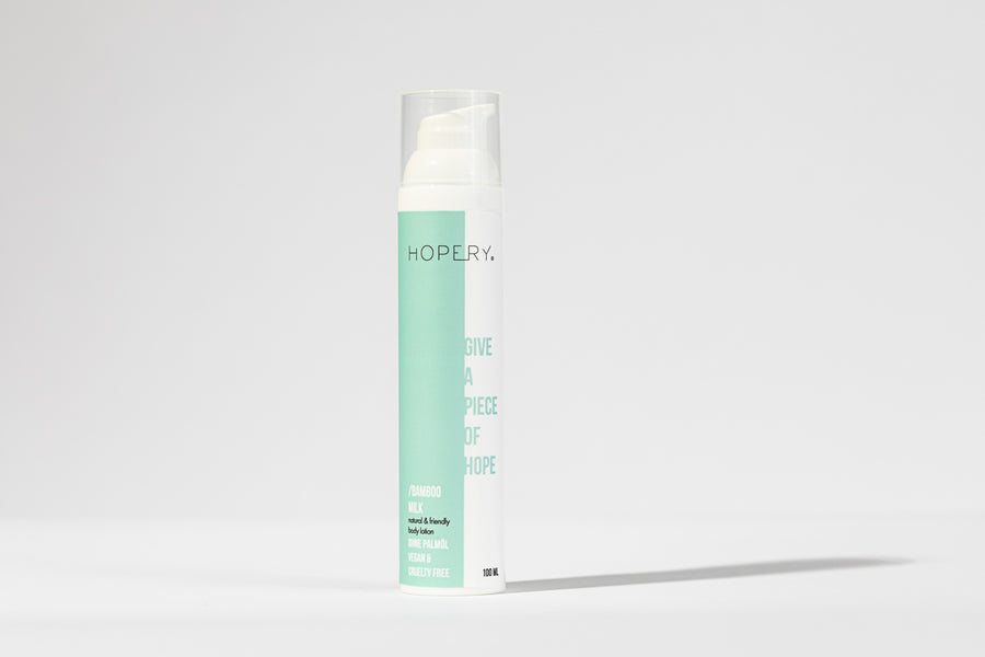 Vegane Bodylotion Bamboo-Milk von HOPERY – palmölfrei & pflegend