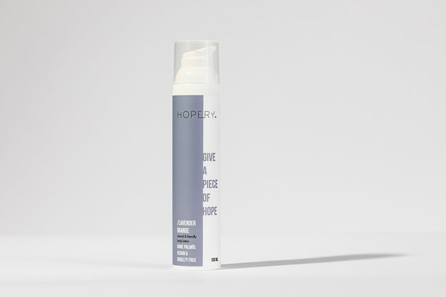 Vegane Bodylotion Lavendel-Orange von HOPERY – palmölfrei & pflegend
