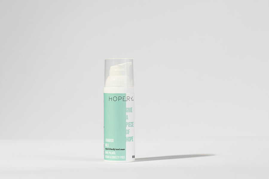 Vegane Handcreme Bamboo-Milk von HOPERY – ohne Palmöl, schnell einziehend